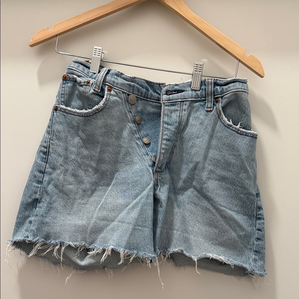 Abercrombie & Fitch Light Blue Jean Shorts